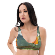 Load image into Gallery viewer, Padded Bikini Top Abstract Print Whimsy Fit