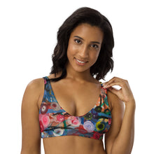 Load image into Gallery viewer, Padded Bikini Top Abstract Print Whimsy Fit
