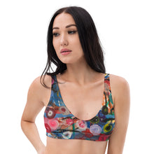 Load image into Gallery viewer, Padded Bikini Top Abstract Print Whimsy Fit