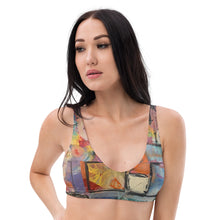 Load image into Gallery viewer, Padded Bikini Top Abstract Print Whimsy Fit