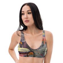 Load image into Gallery viewer, Padded Bikini Top Abstract Print Whimsy Fit