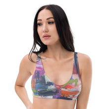 Load image into Gallery viewer, Padded Bikini Top Abstract Print Whimsy Fit