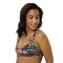 Load image into Gallery viewer, Padded Bikini Top Abstract Print Whimsy Fit