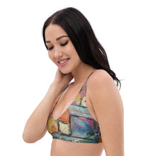 Load image into Gallery viewer, Padded Bikini Top Abstract Print Whimsy Fit