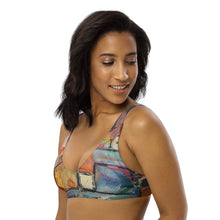 Load image into Gallery viewer, Padded Bikini Top Abstract Print Whimsy Fit