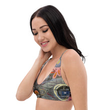 Load image into Gallery viewer, Padded Bikini Top Abstract Print Whimsy Fit