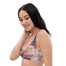 Load image into Gallery viewer, Padded Bikini Top Abstract Print Whimsy Fit