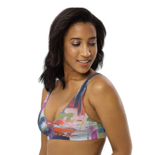 Load image into Gallery viewer, Padded Bikini Top Abstract Print Whimsy Fit
