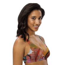 Load image into Gallery viewer, Padded Bikini Top Abstract Print Whimsy Fit