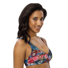 Load image into Gallery viewer, Padded Bikini Top Abstract Print Whimsy Fit