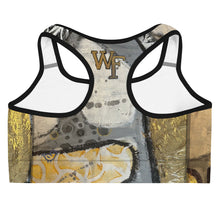 Load image into Gallery viewer, Wake Forest Black, White & Gold Sports Bra - Whimsy Fit