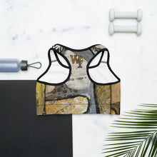 Load image into Gallery viewer, Wake Forest Black, White & Gold Sports Bra - Whimsy Fit