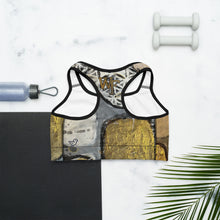 Load image into Gallery viewer, Wake Forest Black, White & Gold Sports Bra - Whimsy Fit