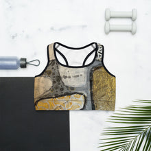 Load image into Gallery viewer, Wake Forest Black, White & Gold Sports Bra - Whimsy Fit