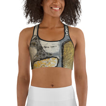 Load image into Gallery viewer, Wake Forest Black, White & Gold Sports Bra - Whimsy Fit