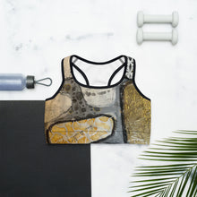 Load image into Gallery viewer, Wake Forest Black, White & Gold Sports Bra - Whimsy Fit