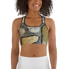 Load image into Gallery viewer, Wake Forest Black, White & Gold Sports Bra - Whimsy Fit