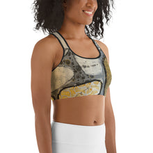 Load image into Gallery viewer, Wake Forest Black, White & Gold Sports Bra - Whimsy Fit