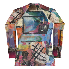 Load image into Gallery viewer, Women's Rash Guard Calm Down Whimsy Fit UPF 50+ Abstract Long Sleeve Swim Shirt