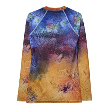 Load image into Gallery viewer, Women's Rash Guard Splash Whimsy Fit UPF 50+ Abstract Print Long Sleeve Swim Shirt