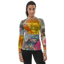 Load image into Gallery viewer, Women's Rash Guard Just Go Whimsy Fit UPF 50+ Long Sleeve Swim Shirt