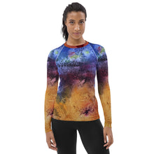 Load image into Gallery viewer, Women's Rash Guard Splash Whimsy Fit UPF 50+ Abstract Print Long Sleeve Swim Shirt