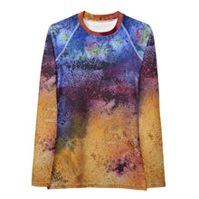Load image into Gallery viewer, Women's Rash Guard Splash Whimsy Fit UPF 50+ Abstract Print Long Sleeve Swim Shirt