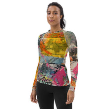 Load image into Gallery viewer, Women's Rash Guard Just Go Whimsy Fit UPF 50+ Long Sleeve Swim Shirt