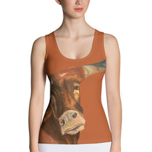 Load image into Gallery viewer, Burnt Orange Longhorn Tank Top Whimsy FIt