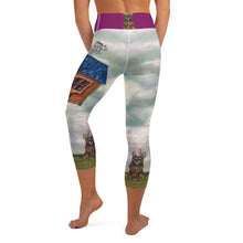 Load image into Gallery viewer, Yoga Capri Leggings Women Leggings Abstract Print with Party Dog Whimsy Fit