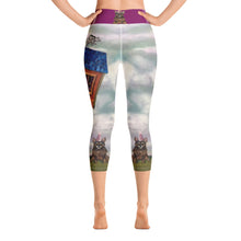 Load image into Gallery viewer, Yoga Capri Leggings Women Leggings Abstract Print with Party Dog Whimsy Fit