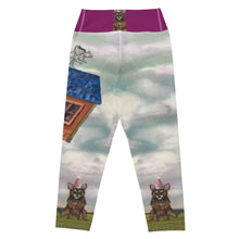 Load image into Gallery viewer, Yoga Capri Leggings Women Leggings Abstract Print with Party Dog Whimsy Fit