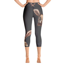 Load image into Gallery viewer, Black Capri Leggings with Bunny - Whimsy Fit Workout Wear