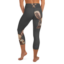 Load image into Gallery viewer, Black Capri Leggings with Bunny - Whimsy Fit Workout Wear
