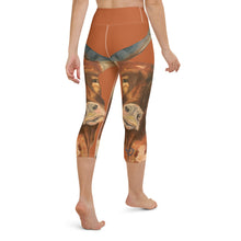 Load image into Gallery viewer, Burnt Orange Longhorn Yoga Capri Leggings Whimsy Fit