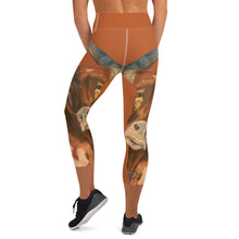 Load image into Gallery viewer, Burnt Orange Longhorn Yoga Capri Leggings Whimsy Fit