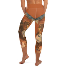 Load image into Gallery viewer, Burnt Orange Longhorn Yoga Capri Leggings Whimsy Fit