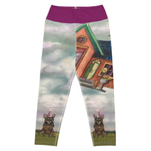 Load image into Gallery viewer, Yoga Capri Leggings Women Leggings Abstract Print with Party Dog Whimsy Fit