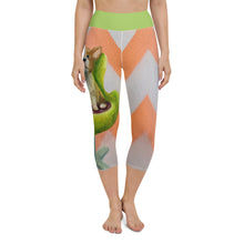 Load image into Gallery viewer, Capri Yoga Leggings with Corgi HIgh Waist Womens Leggings Whimsy Fit