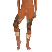 Load image into Gallery viewer, Burnt Orange Longhorn Yoga Capri Leggings Whimsy Fit