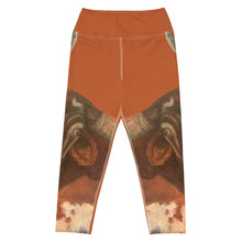 Load image into Gallery viewer, Burnt Orange Longhorn Yoga Capri Leggings Whimsy Fit
