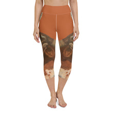 Load image into Gallery viewer, Burnt Orange Longhorn Yoga Capri Leggings Whimsy Fit