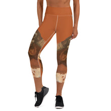 Load image into Gallery viewer, Burnt Orange Longhorn Yoga Capri Leggings Whimsy Fit