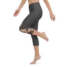 Load image into Gallery viewer, Black Capri Leggings with Bunny - Whimsy Fit Workout Wear