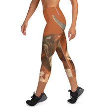 Load image into Gallery viewer, Burnt Orange Longhorn Yoga Capri Leggings Whimsy Fit