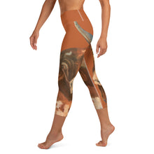 Load image into Gallery viewer, Burnt Orange Longhorn Yoga Capri Leggings Whimsy Fit