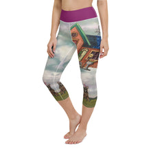 Load image into Gallery viewer, Yoga Capri Leggings Women Leggings Abstract Print with Party Dog Whimsy Fit
