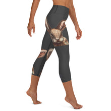 Load image into Gallery viewer, Black Capri Leggings with Bunny - Whimsy Fit Workout Wear
