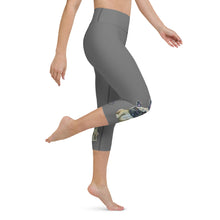 Load image into Gallery viewer, Whimsy Fit Grey Yoga Capri Leggings French Bulldog for Women