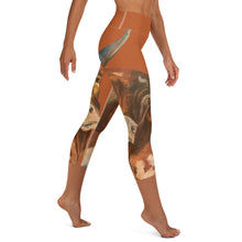 Load image into Gallery viewer, Burnt Orange Longhorn Yoga Capri Leggings Whimsy Fit